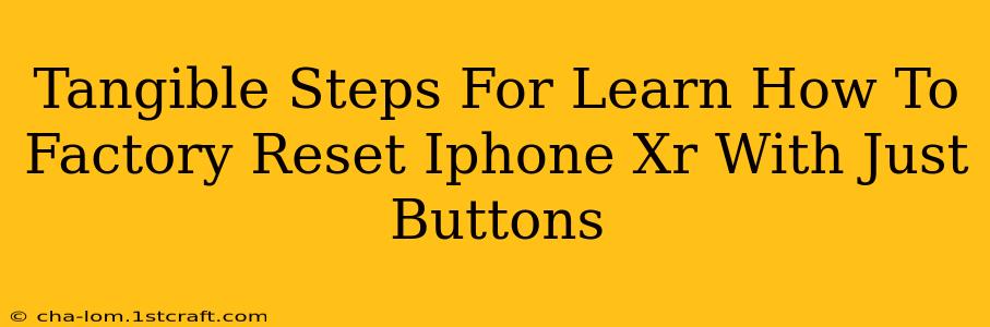 Tangible Steps For Learn How To Factory Reset Iphone Xr With Just Buttons