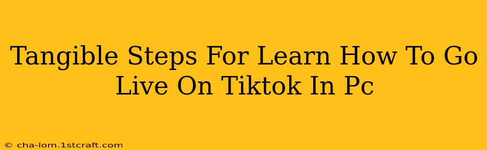 Tangible Steps For Learn How To Go Live On Tiktok In Pc