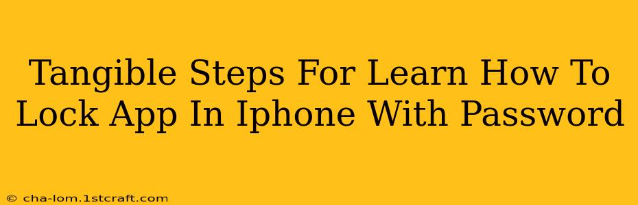 Tangible Steps For Learn How To Lock App In Iphone With Password