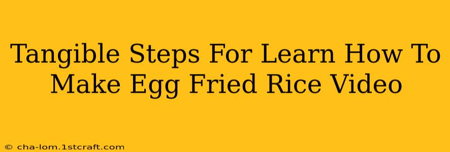 Tangible Steps For Learn How To Make Egg Fried Rice Video