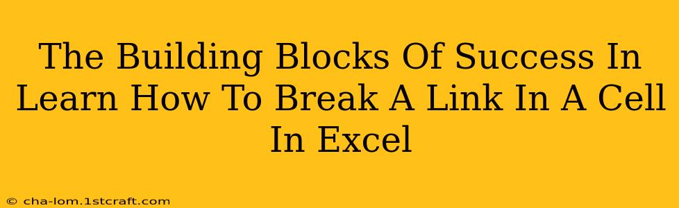 The Building Blocks Of Success In Learn How To Break A Link In A Cell In Excel