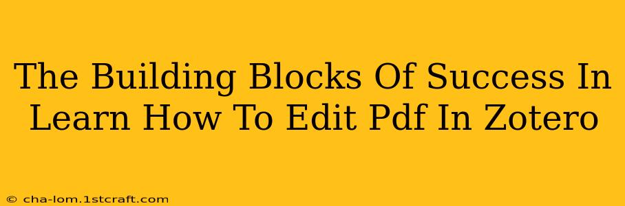 The Building Blocks Of Success In Learn How To Edit Pdf In Zotero