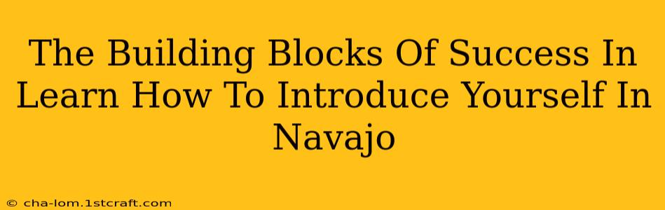 The Building Blocks Of Success In Learn How To Introduce Yourself In Navajo