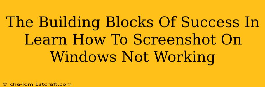 The Building Blocks Of Success In Learn How To Screenshot On Windows Not Working