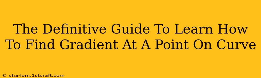 The Definitive Guide To Learn How To Find Gradient At A Point On Curve