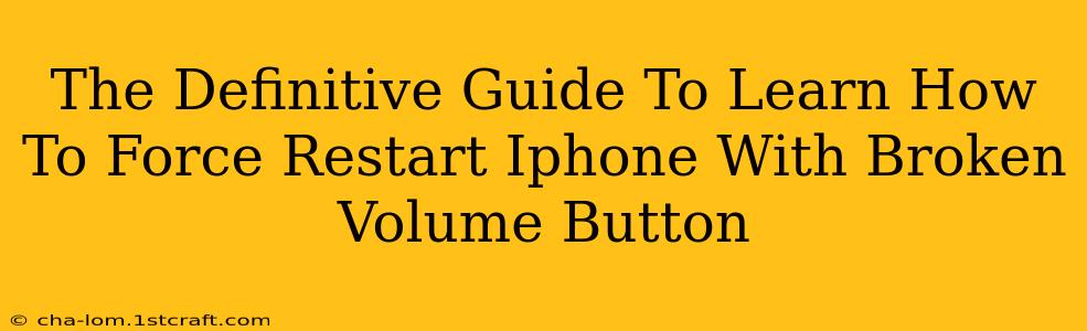 The Definitive Guide To Learn How To Force Restart Iphone With Broken Volume Button