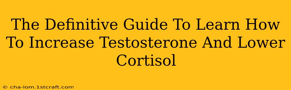 The Definitive Guide To Learn How To Increase Testosterone And Lower Cortisol