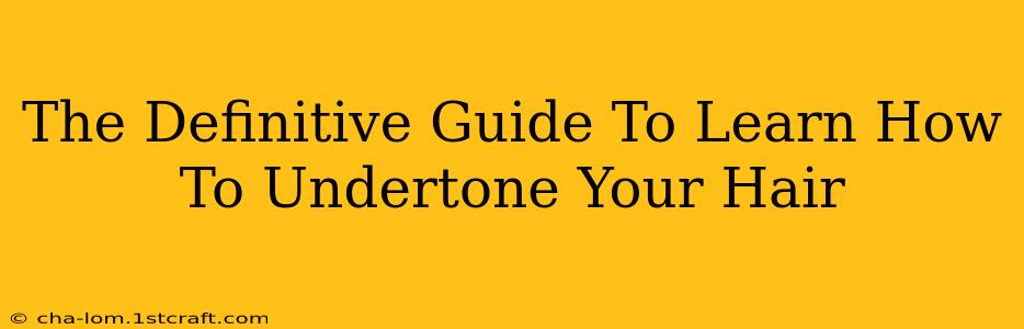 The Definitive Guide To Learn How To Undertone Your Hair