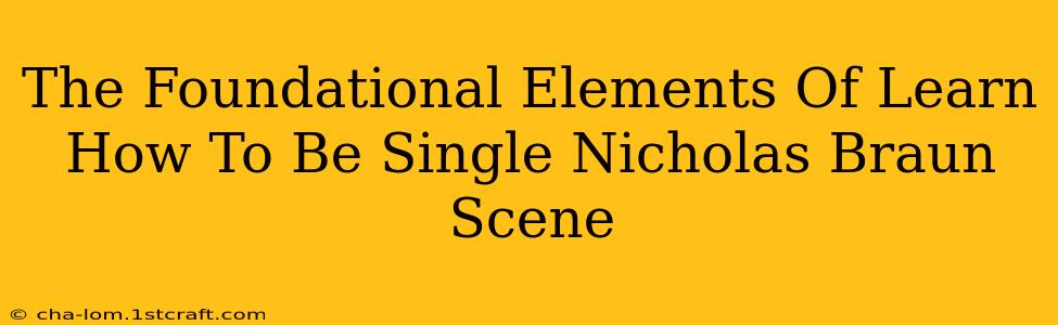 The Foundational Elements Of Learn How To Be Single Nicholas Braun Scene