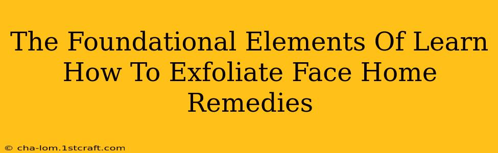 The Foundational Elements Of Learn How To Exfoliate Face Home Remedies