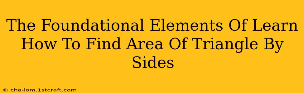 The Foundational Elements Of Learn How To Find Area Of Triangle By Sides