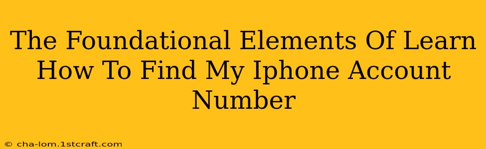 The Foundational Elements Of Learn How To Find My Iphone Account Number