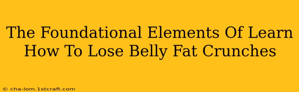 The Foundational Elements Of Learn How To Lose Belly Fat Crunches