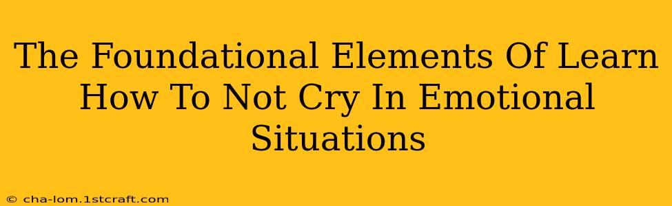 The Foundational Elements Of Learn How To Not Cry In Emotional Situations