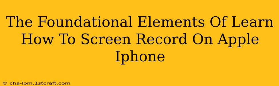 The Foundational Elements Of Learn How To Screen Record On Apple Iphone