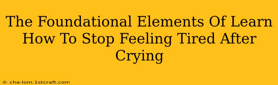 The Foundational Elements Of Learn How To Stop Feeling Tired After Crying