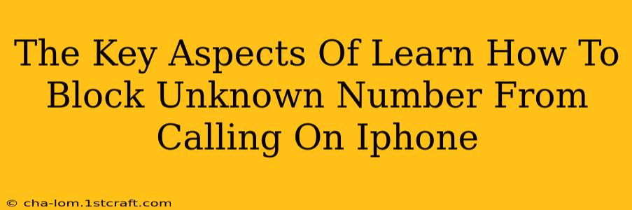 The Key Aspects Of Learn How To Block Unknown Number From Calling On Iphone