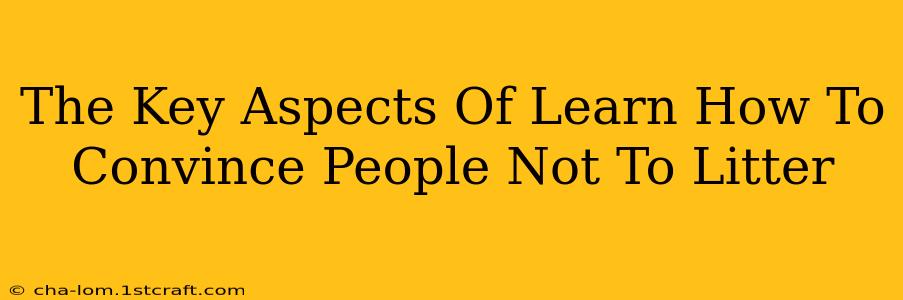 The Key Aspects Of Learn How To Convince People Not To Litter