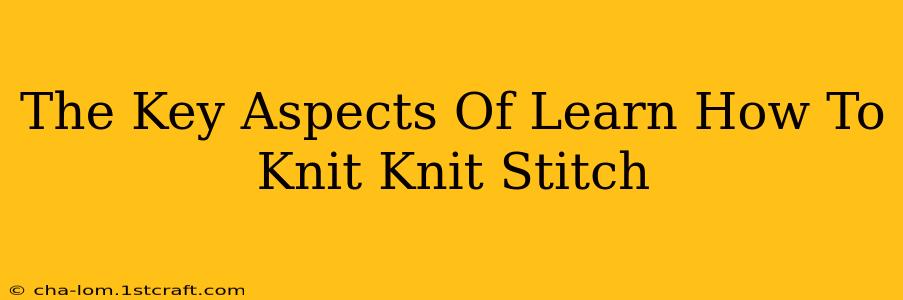 The Key Aspects Of Learn How To Knit Knit Stitch