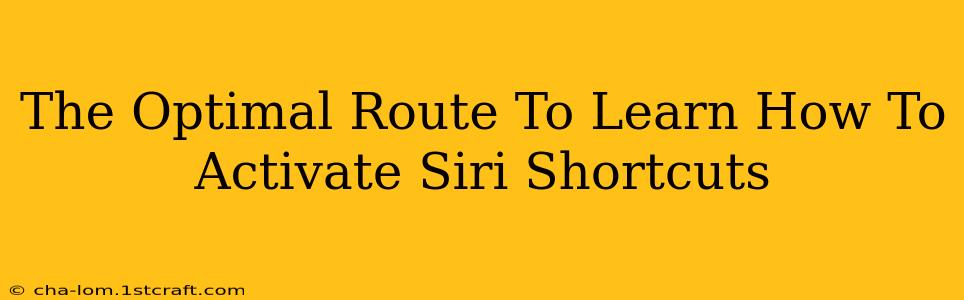 The Optimal Route To Learn How To Activate Siri Shortcuts