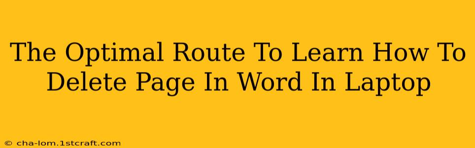 The Optimal Route To Learn How To Delete Page In Word In Laptop