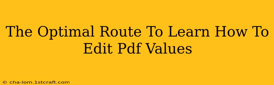 The Optimal Route To Learn How To Edit Pdf Values