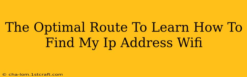 The Optimal Route To Learn How To Find My Ip Address Wifi