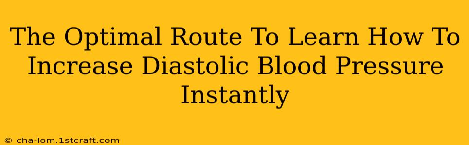 The Optimal Route To Learn How To Increase Diastolic Blood Pressure Instantly