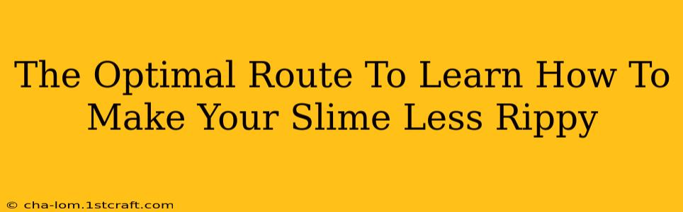 The Optimal Route To Learn How To Make Your Slime Less Rippy