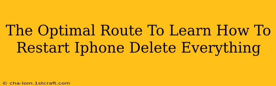 The Optimal Route To Learn How To Restart Iphone Delete Everything