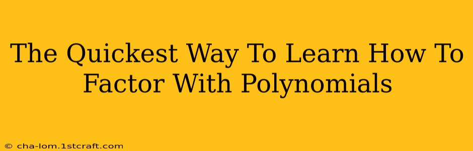 The Quickest Way To Learn How To Factor With Polynomials