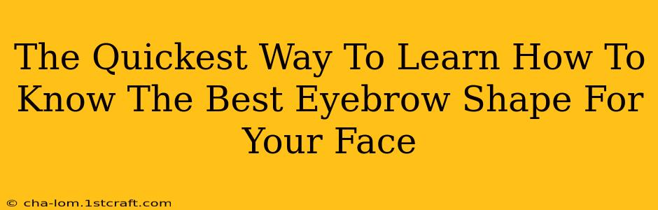 The Quickest Way To Learn How To Know The Best Eyebrow Shape For Your Face