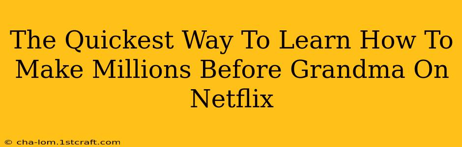 The Quickest Way To Learn How To Make Millions Before Grandma On Netflix