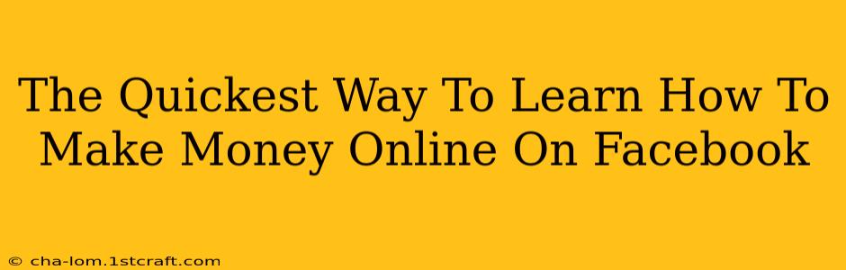 The Quickest Way To Learn How To Make Money Online On Facebook