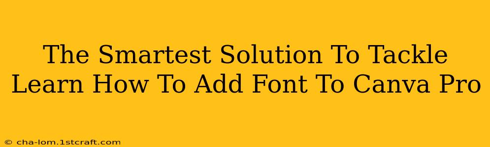 The Smartest Solution To Tackle Learn How To Add Font To Canva Pro