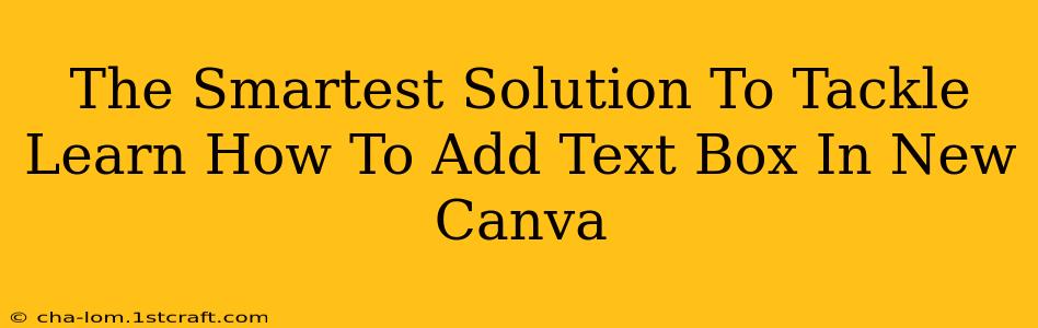 The Smartest Solution To Tackle Learn How To Add Text Box In New Canva