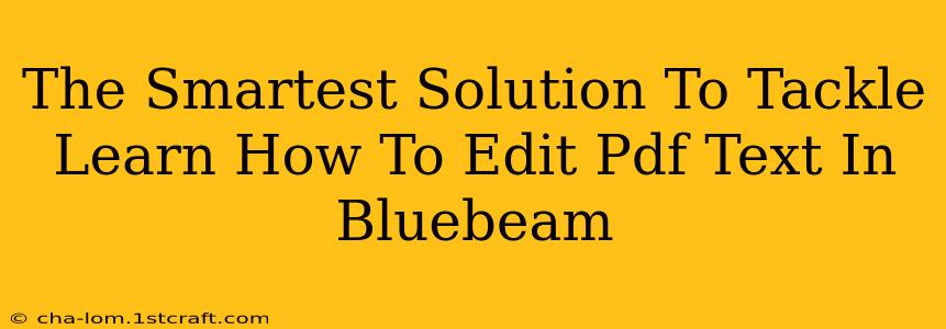 The Smartest Solution To Tackle Learn How To Edit Pdf Text In Bluebeam