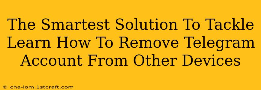 The Smartest Solution To Tackle Learn How To Remove Telegram Account From Other Devices