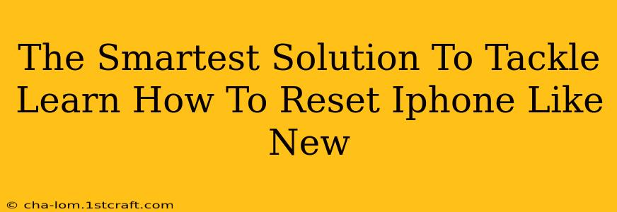 The Smartest Solution To Tackle Learn How To Reset Iphone Like New