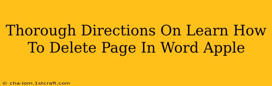 Thorough Directions On Learn How To Delete Page In Word Apple