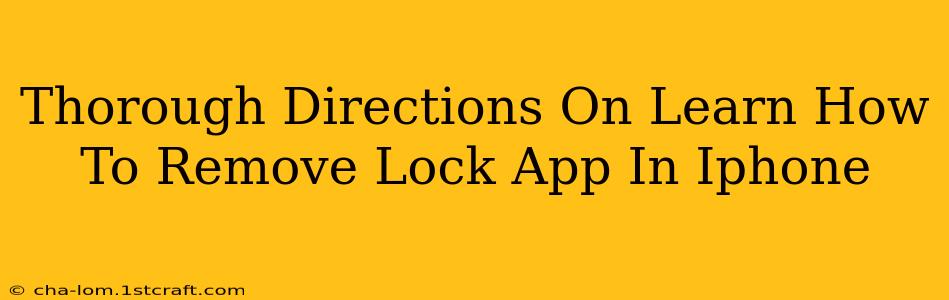 Thorough Directions On Learn How To Remove Lock App In Iphone