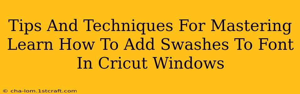 Tips And Techniques For Mastering Learn How To Add Swashes To Font In Cricut Windows