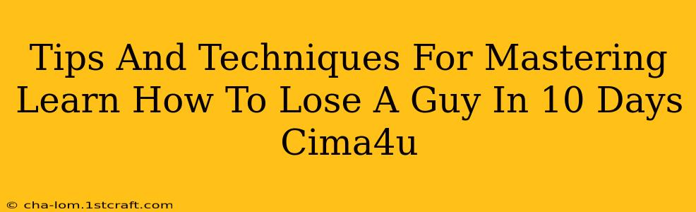 Tips And Techniques For Mastering Learn How To Lose A Guy In 10 Days Cima4u