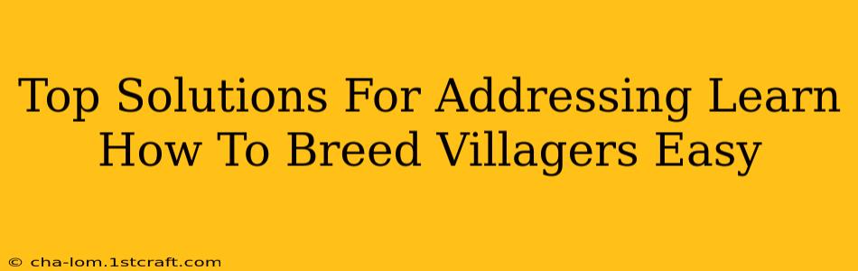 Top Solutions For Addressing Learn How To Breed Villagers Easy