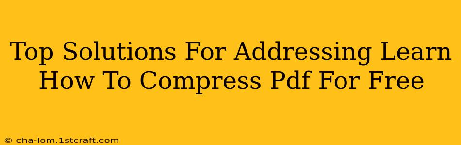 Top Solutions For Addressing Learn How To Compress Pdf For Free