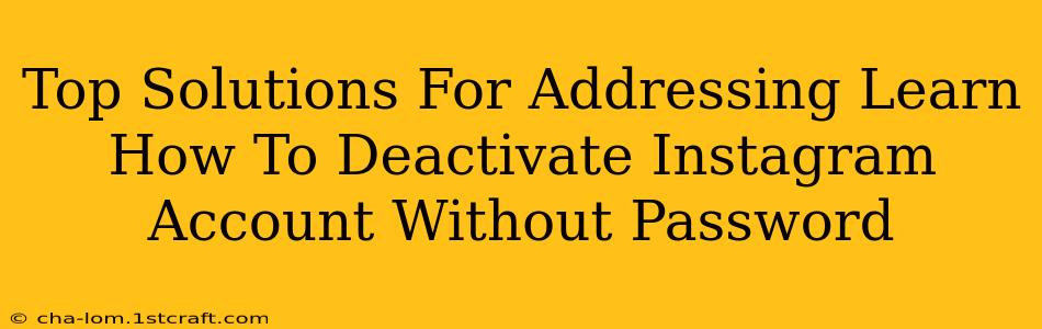 Top Solutions For Addressing Learn How To Deactivate Instagram Account Without Password