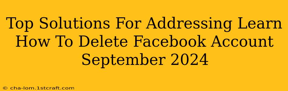 Top Solutions For Addressing Learn How To Delete Facebook Account September 2024