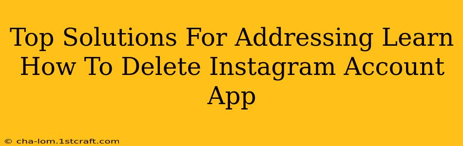 Top Solutions For Addressing Learn How To Delete Instagram Account App