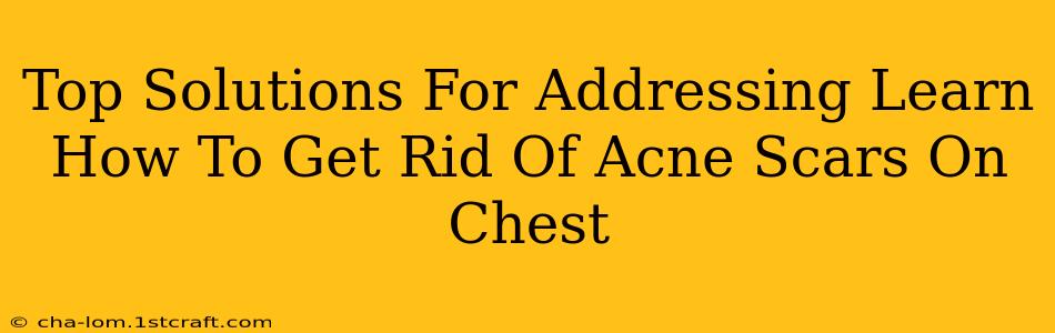 Top Solutions For Addressing Learn How To Get Rid Of Acne Scars On Chest