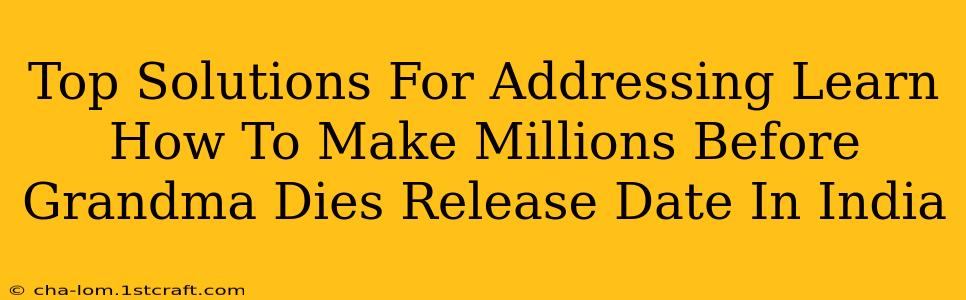 Top Solutions For Addressing Learn How To Make Millions Before Grandma Dies Release Date In India